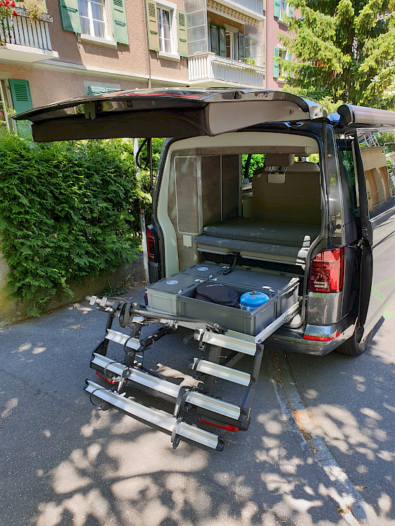 VW California Veloträger Heckauszug